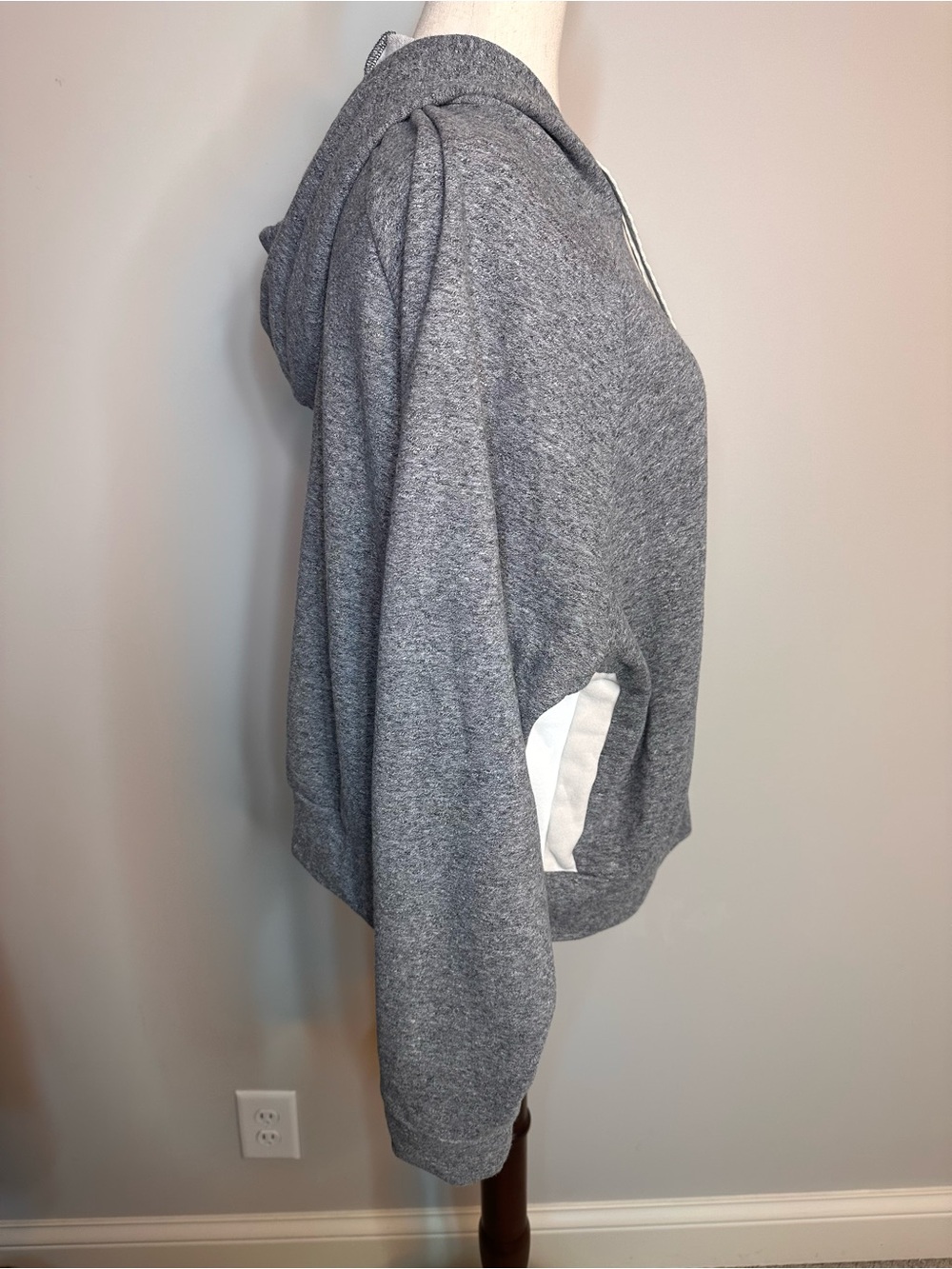 Sz M Vuori Colorblock Hoodie in heather grey - Picture 7 of 9
